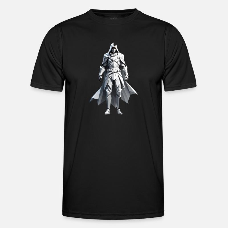Assassin - Low Poly Videogame Design - Männer Funktions-T-Shirt - Schwarz