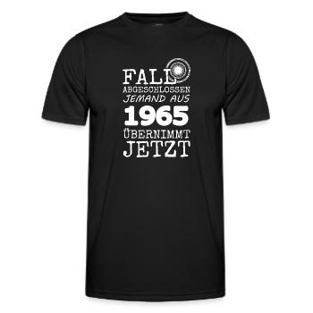 1965 1965 - Men's Functional T-Shirt - black - Front - AI Model Male 178 dark (178cm)