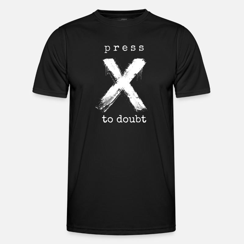 Press X to Doubt - Men's Functional T-Shirt - black