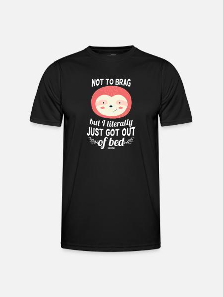 Sloth out of bed - Men's Functional T-Shirt - black