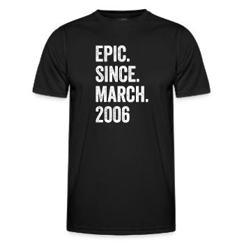 17 Years Epic Since March 2006 17th Birthday - Men's Functional T-Shirt - black - Front - AI Model Male 178 dark (178cm)