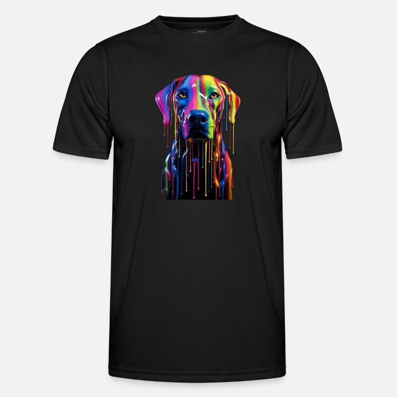 Rainbow Dog Männer Funktions-T-Shirt