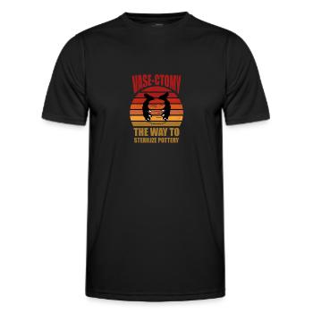 Ceramic Pottery Clay Clay Hobby Gift - Men's Functional T-Shirt - black - Front - AI Model Male 178 dark (178cm)