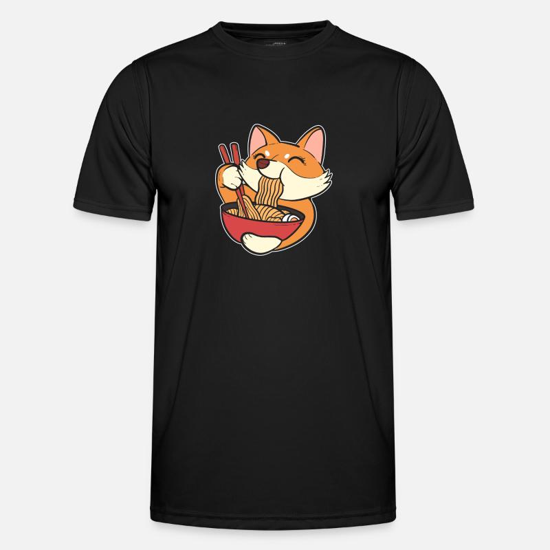 Corgi Ramen - Men's Functional T-Shirt - black
