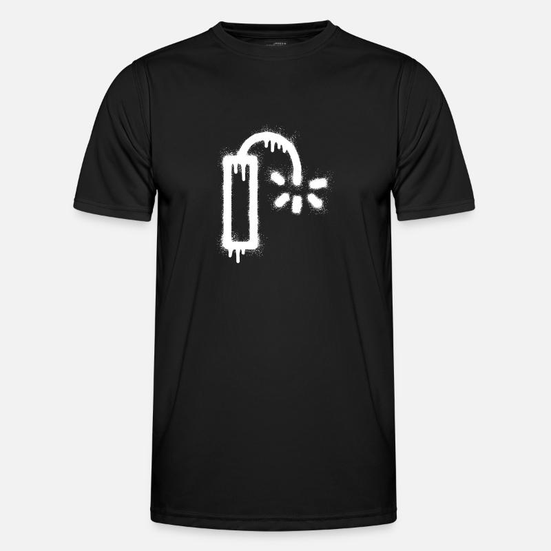 Dynamit Graffiti - Männer Funktions-T-Shirt - Schwarz