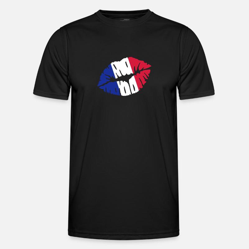 Frankreich - Männer Funktions-T-Shirt - Schwarz