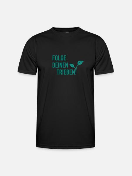 Folge deinen Trieben - Männer Funktions-T-Shirt - Schwarz