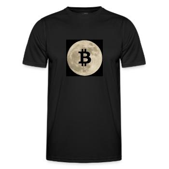 Bitcoin to the Moon - Men's Functional T-Shirt - black - Front - AI Model Male 178 dark (178cm)