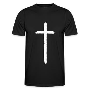 Croix - T-shirt sport Homme - noir - Devant - AI Model Male 178 dark (178cm)