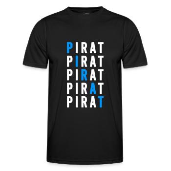 Pirat - Männer Funktions-T-Shirt - Schwarz - Vorne - AI Model Male 178 dark (178cm)