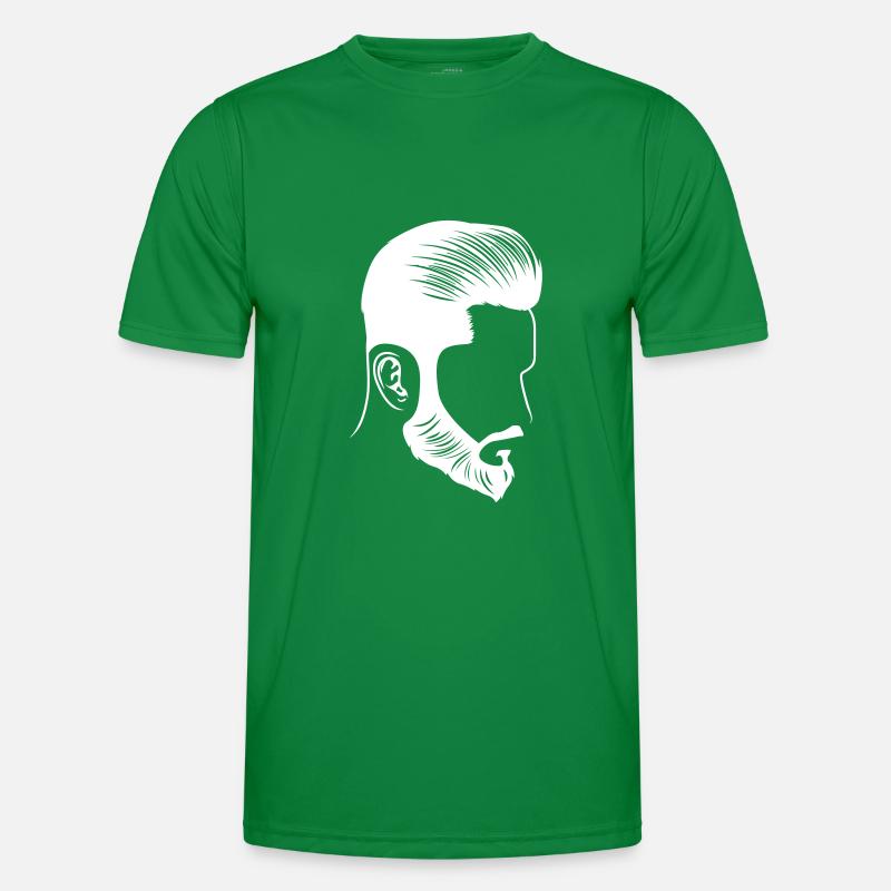 modèle de style de coiffure tête de barbe T-shirt sport Homme