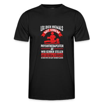 Physiotherapeutin Praxis Physio Geschenk - Männer Funktions-T-Shirt - Schwarz - Vorne - AI Model Male 178 dark (178cm)