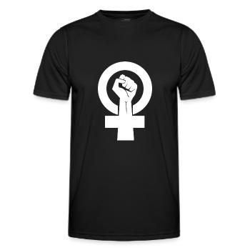 Le féminisme femme cadeau feminist - T-shirt sport Homme - noir - Devant - AI Model Male 178 dark (178cm)