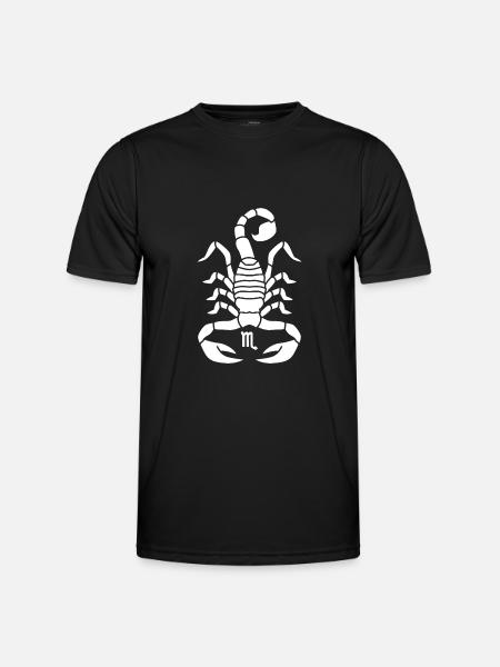 Skorpion Sternzeichen - Männer Funktions-T-Shirt - Schwarz