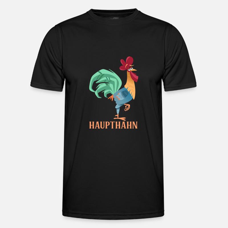 Hahn Spruch Huhn Geschenk Männer Funktions-T-Shirt