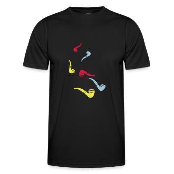 Pfeife rauchen - Männer Funktions-T-Shirt - Schwarz - Vorne - AI Model Male 178 dark (178cm)