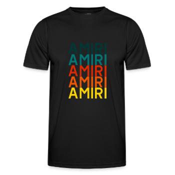 Amiri design for children and adults - Men's Functional T-Shirt - black - Front - AI Model Male 178 dark (178cm)