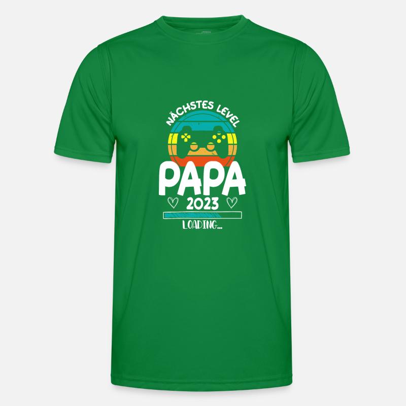 Papa Level Loading Männer Funktions-T-Shirt