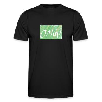 OMG! Dégradé vert OMG - T-shirt sport Homme - noir - Devant - AI Model Male 178 dark (178cm)