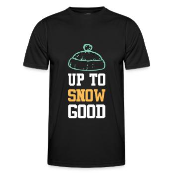 Snowboarder quote - Men's Functional T-Shirt - black - Front - AI Model Male 178 dark (178cm)