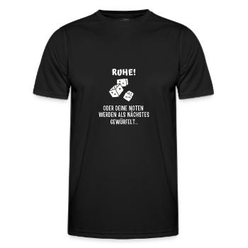 Ruhe ... oder deine Noten - Männer Funktions-T-Shirt - Schwarz - Vorne - AI Model Male 178 dark (178cm)
