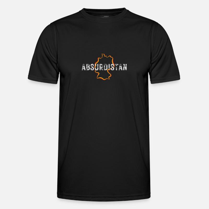 Absurdistan - Männer Funktions-T-Shirt - Schwarz