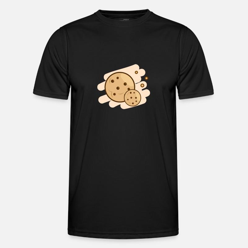 Chocolate biscuits Delicious design - Men's Functional T-Shirt - black