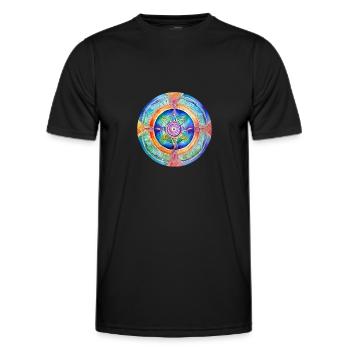 Symbol in bright colours - Men's Functional T-Shirt - black - Front - AI Model Male 178 dark (178cm)