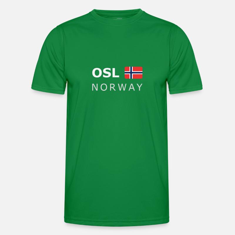 OSL NORWAY white-lettered 400 dpi Men's Functional T-Shirt