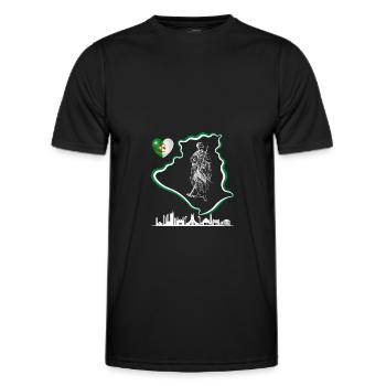 ALGERIEN - Männer Funktions-T-Shirt - Schwarz - Vorne - AI Model Male 178 dark (178cm)
