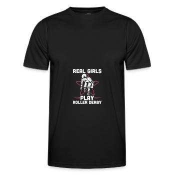 Roller derby - T-shirt sport Homme - noir - Devant - AI Model Male 178 dark (178cm)