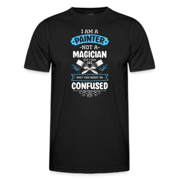 Maler Arbeit Renovieren Malermeister - Männer Funktions-T-Shirt - Schwarz - Vorne - AI Model Male 178 dark (178cm)