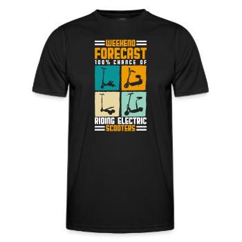 Scooter Rider Electric E-Scooter Hybrid - Men's Functional T-Shirt - black - Front - AI Model Male 178 dark (178cm)