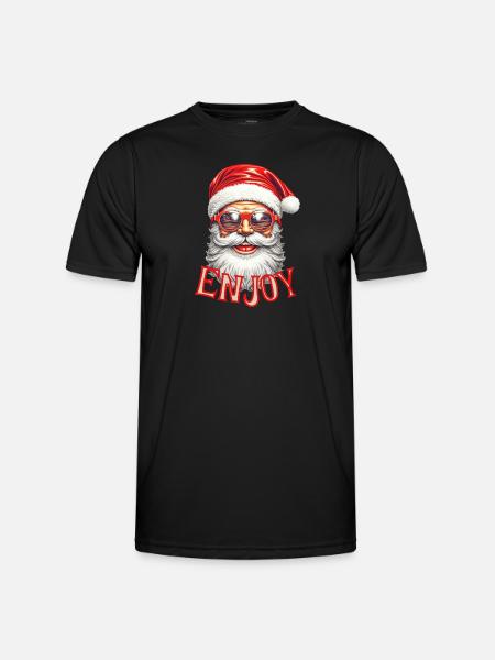 Père Noël profiter - T-shirt sport Homme - noir