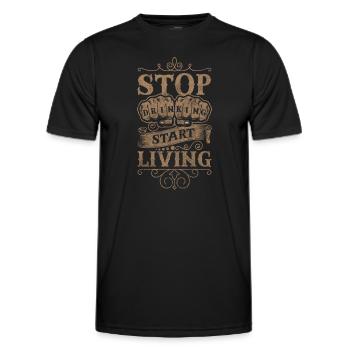Alkohol Nein Danke Vernunft Leben - Männer Funktions-T-Shirt - Schwarz - Vorne - AI Model Male 178 dark (178cm)