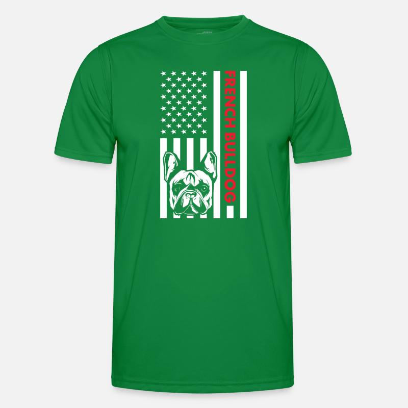 Drapeau du bouledogue français T-shirt sport Homme