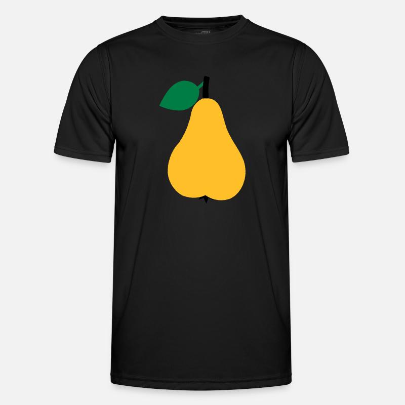 Birne - Männer Funktions-T-Shirt - Schwarz