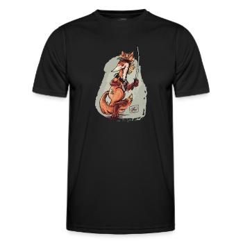Katana Fox - Männer Funktions-T-Shirt - Schwarz - Vorne - AI Model Male 178 dark (178cm)