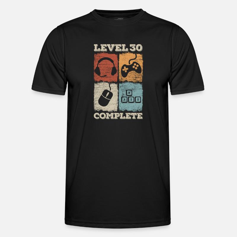 30. Geburtstag Level Complete Gaming Männer Funktions-T-Shirt