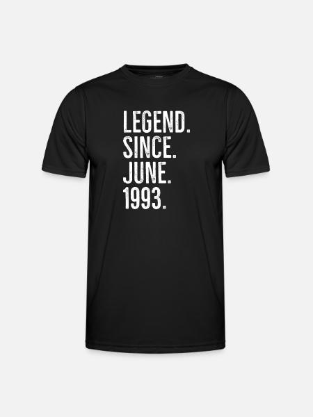 Legende seit Juni 1993 - Männer Funktions-T-Shirt - Schwarz