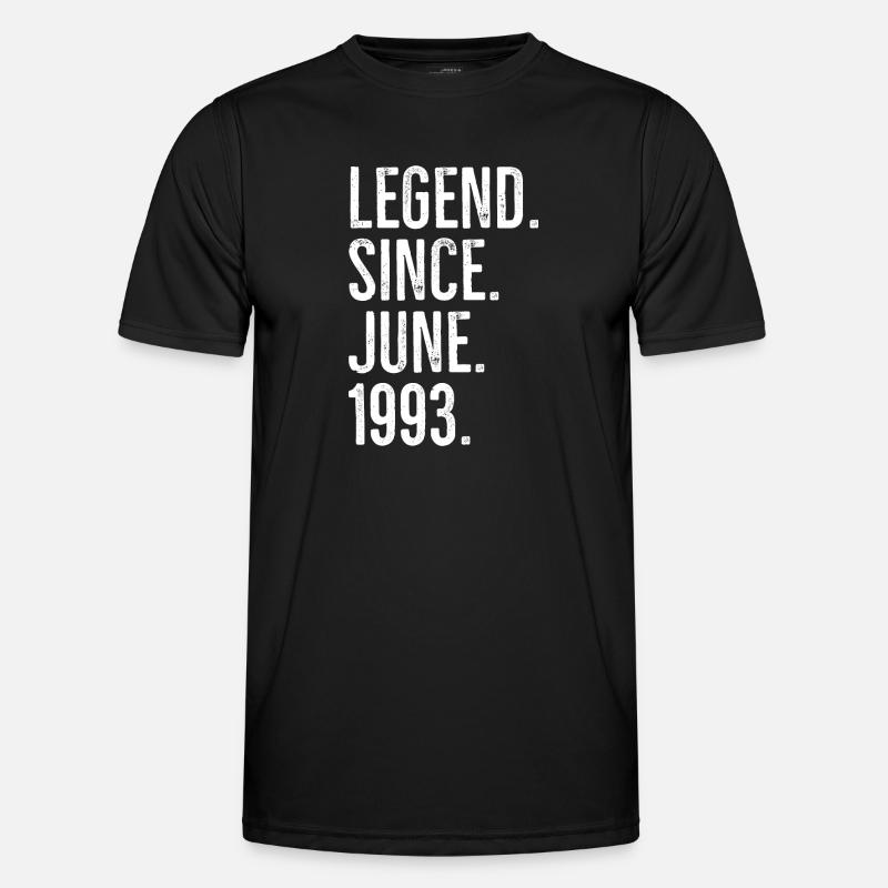 Legende seit Juni 1993 - Männer Funktions-T-Shirt - Schwarz