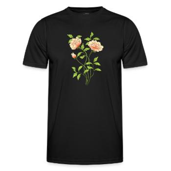 Fleur - T-shirt sport Homme - noir - Devant - AI Model Male 178 dark (178cm)