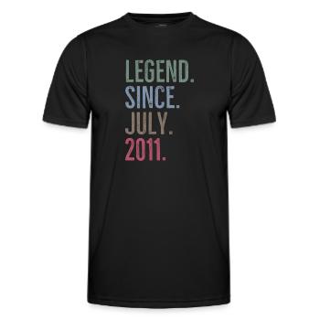 Legend Since July 2011 - Men's Functional T-Shirt - black - Front - AI Model Male 178 dark (178cm)