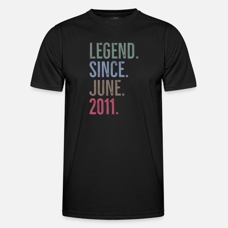 Legende seit Juni 2011 - Männer Funktions-T-Shirt - Schwarz