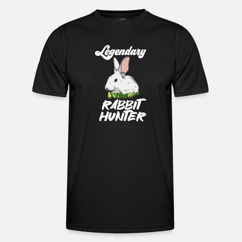Legendary Rabbit Hunter - Männer Funktions-T-Shirt - Schwarz
