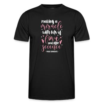 Faire un miracle avec beaucoup d’amour et peu - T-shirt sport Homme - noir - Devant - AI Model Male 178 dark (178cm)
