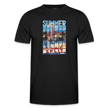 Kroatien Kroatien Hrvatska Ultra Sommer Split Musik - Männer Funktions-T-Shirt - Schwarz - Vorne - AI Model Male 178 dark (178cm)