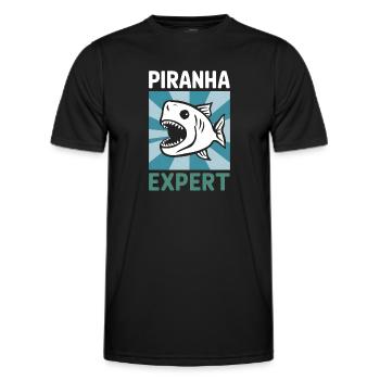 Piranha - Männer Funktions-T-Shirt - Schwarz - Vorne - AI Model Male 178 dark (178cm)