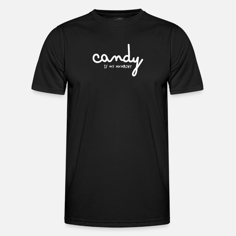 CANDY IS MY ANARCHY - Männer Funktions-T-Shirt - Schwarz