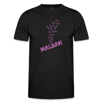 Wasser Maleah - Männer Funktions-T-Shirt - Schwarz - Vorne - AI Model Male 178 dark (178cm)